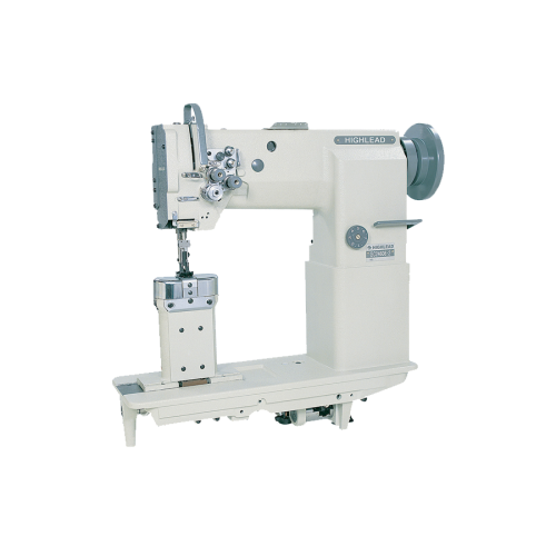 Highlead GC24608-2 qz dwugłówkowa maszyna z potrójnym posuwem na słupkowym łożu.